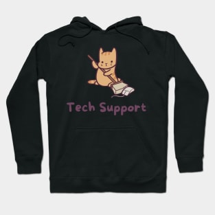 Tech Support Cat Hoodie